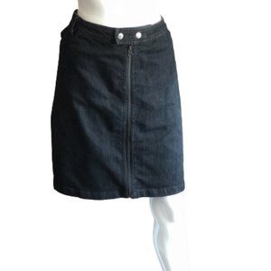 Zippered Denim Skirt